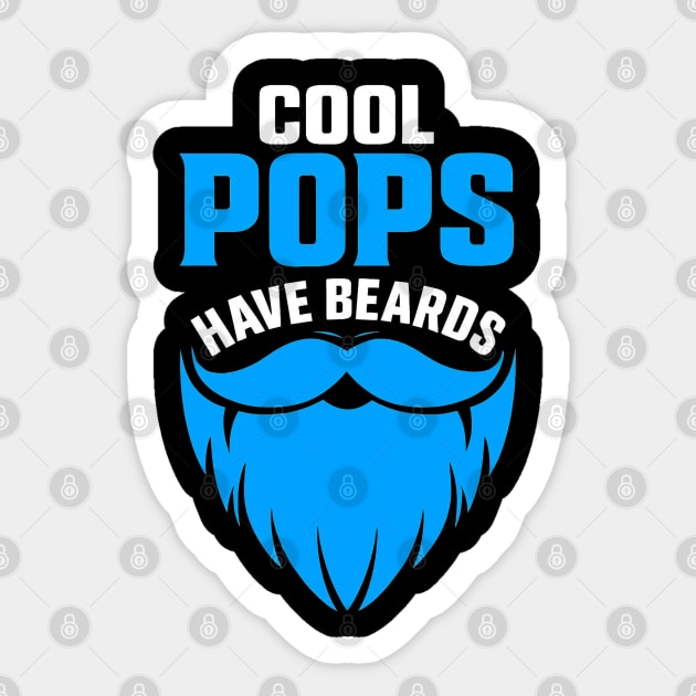 Cool Pops Have Beards Fathers Day Design Sticker by TurnEffect